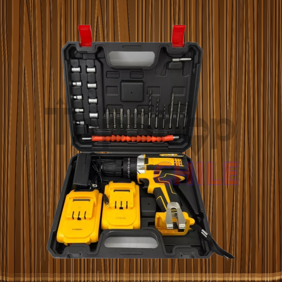 DrillMaster PRO 2.0™️ || 🔥Super Pack Promocional Taladro Inalámbrico 98v + Accesorios + Juego dados 46pcs 🔥